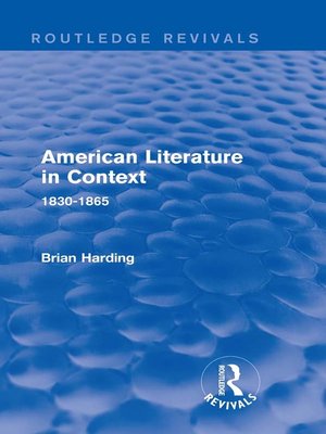cover image of American Literature in Context